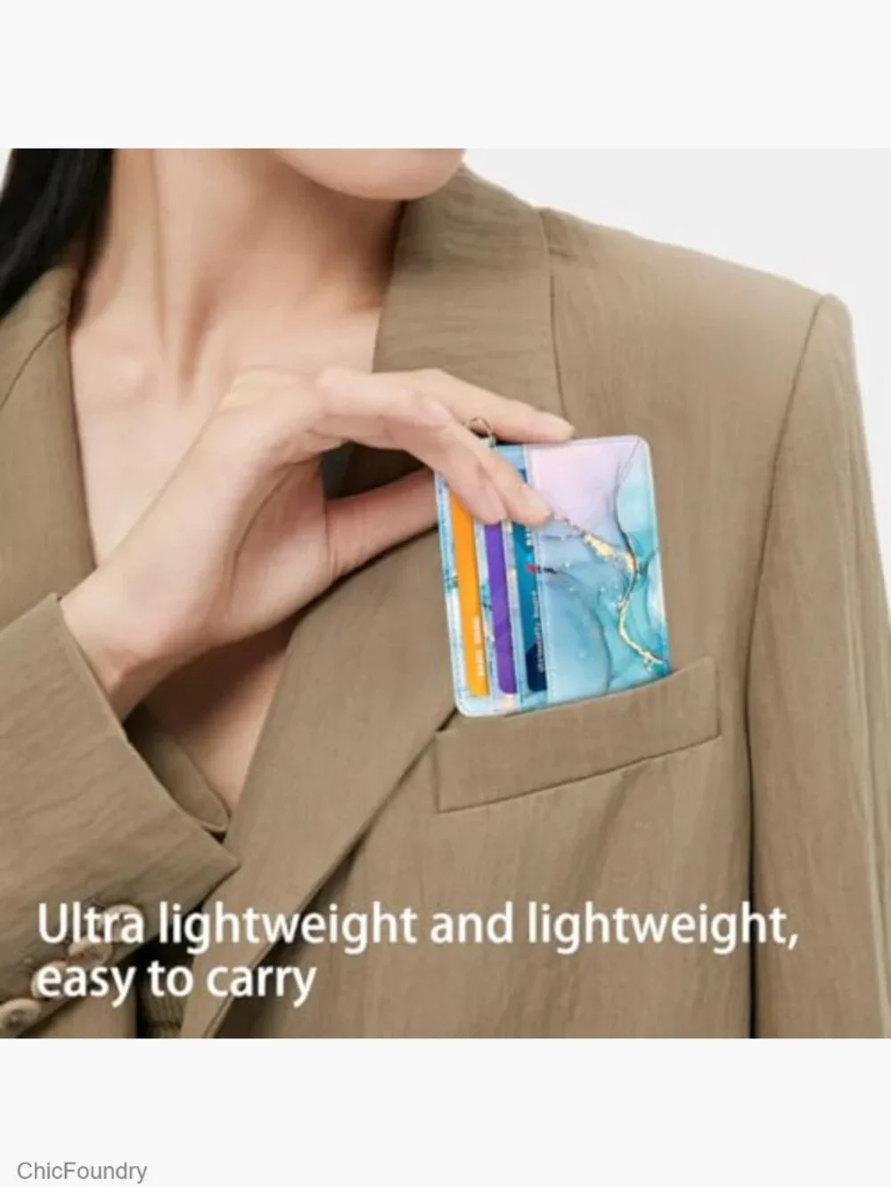 Slim Credit Card Holder Wallet RFID Blocking Lightweight Thin Cute Case